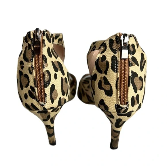 Leopard Print Heels Strappy Sandals Women’s Size 9.5 - Picture 6 of 12